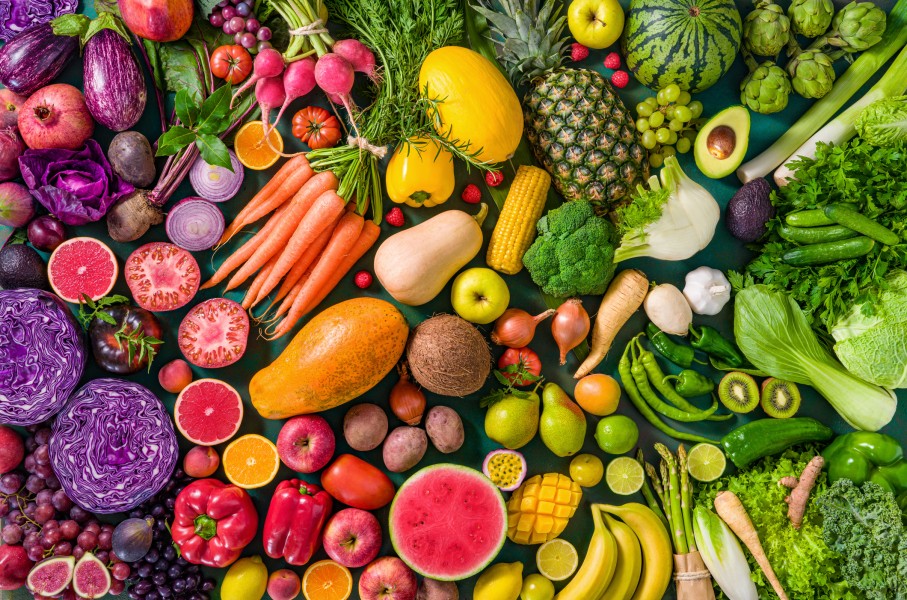 File: Colorful raw fruits and vegetables. GettyImages/MEDITERRANEAN