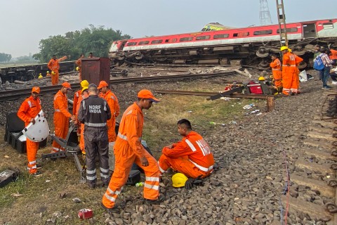 Rescue workers