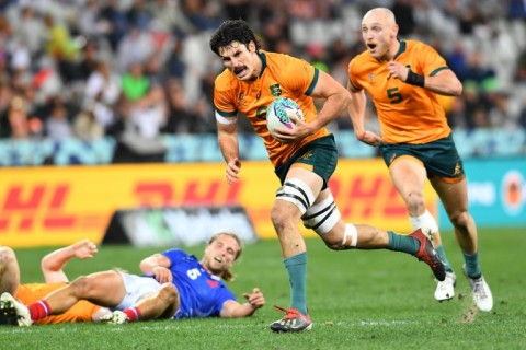 Henry Paterson pounced on a French error to touch down for Australia