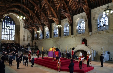 Mourners have until 6:30 am (0530 GMT) on Monday to see Queen Elizabeth's coffin before the lavish state funeral