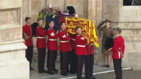 The funeral was followed by a procession through London 