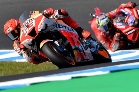 Marc Marquez is aiming for a fourth win in Australia 