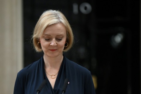 Liz Truss announced her resignation on the steps of Downing Street