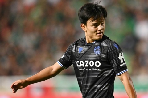 Real Sociedad's Japanese forward Takefusa Kubo