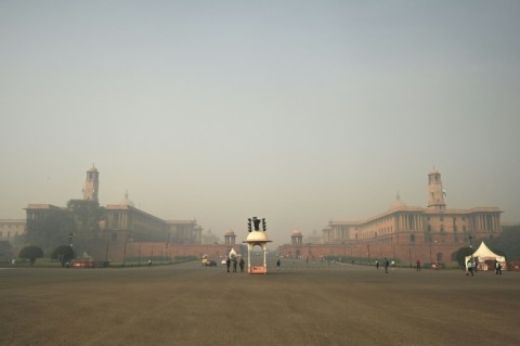 Every winter, cooler air, smoke from farmers burning stubble, and emissions from vehicles combine to create a deadly smog reducing visibility in New Delhi
