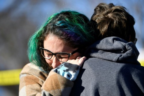 Joshua Thurman reacts the morning after he witnessed a mass shooting November 19, 2022 at an LGBTQ nightclub in Colorado Springs, Colorado that claimed five lives 