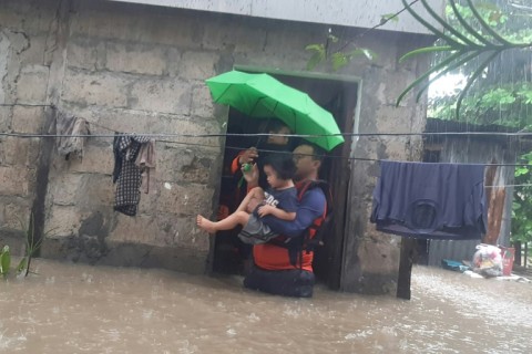 Christmas Day floods have forced the evacuation of nearly 46,000 people from their homes