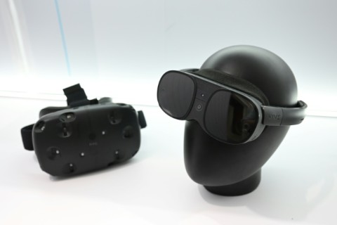 A new HTC Vive XR Elite headset with virtual and augmented reality capabilities was shown off at the CES show in Las Vegas