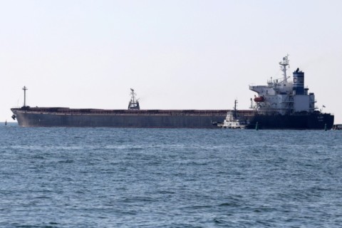 A file picture of the Marshall Islands-flagged bulk carrier M/V Glory leaving the Ukrainian port of Chornomorsk on August 7, 2022