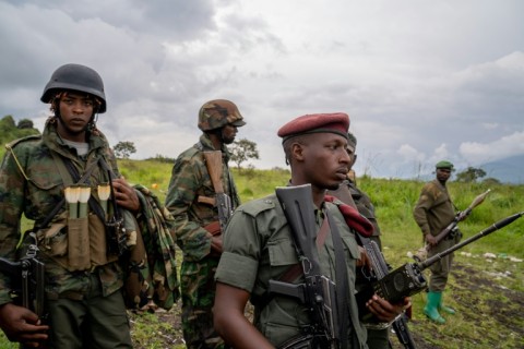 M23 rebels, pictured in Kibumba, North Kivu province, on December 22 last year