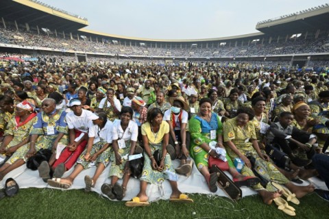 Organisers said 65,000 people gathered at the stadium