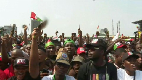 Nigerian presidential candidate Peter Obi attends rally in Lagos