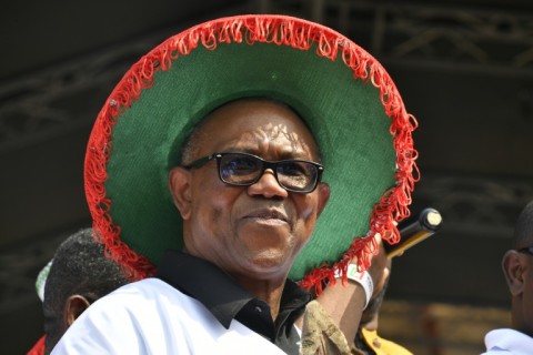 Presidential candidate of Labour Party Peter Obi looks on during the party campaign rally in Lagos, on February 11, 2023.