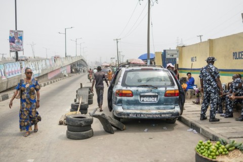 Police deployed quickly to Mile 12 Market in Lagos, an epicentre of popular unrest