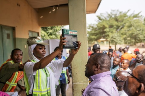 Biometric voter ID was introduced to help stop fraud, but some polling stations reported technical issues