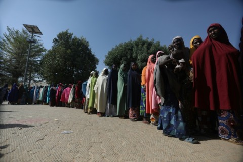 Voters were casting their ballots for six hours to chose Nigeria's new leader