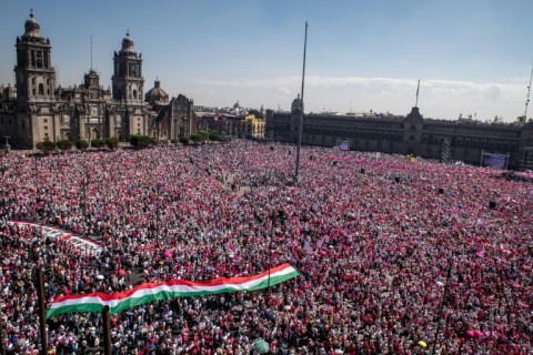 Protesters accuse President Andres Manuel Lopez Obrador of seeking to interfere in elections