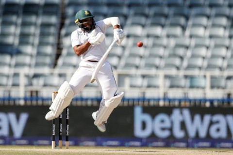 South Africa captain Temba Bavuma survived some testing moments but battled through to 171 not out 