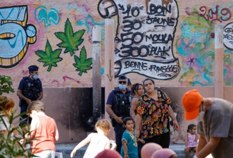 Drug prices are openly displayed in some public housing estates in northern Marseille