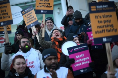 Nurses and other healthcare workers have staged a series of strikes in recent months over pay