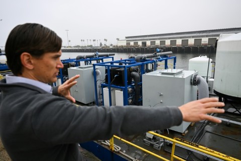 Pumped water returns to the sea, ready to absorb more carbon dioxide from the atmosphere