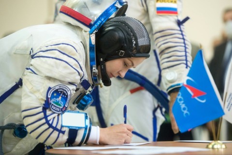 Actress Yulia Peresild played a surgeon sent to the ISS to save an injured cosmonaut 