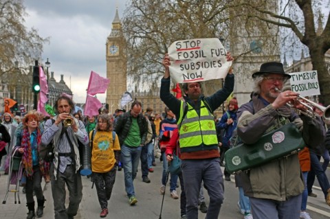 Environmental campaigners Extinction Rebellion are holding four days of action in London