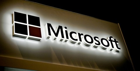 Microsoft shares jumped eight percent after its first quarter results topped expectations