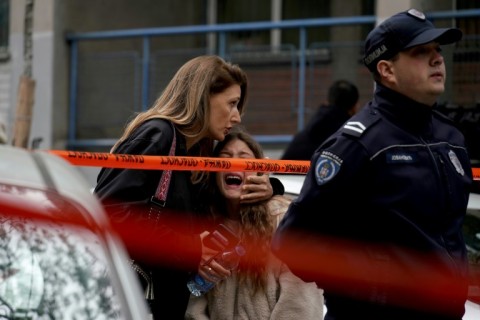 Serbian police arrested a student after the shooting at an elementary school in the capital Belgrade 