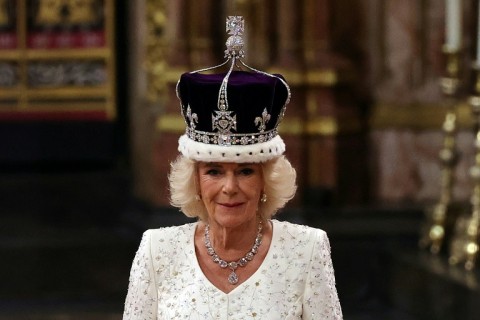 Charles's wife Camilla was crowned queen