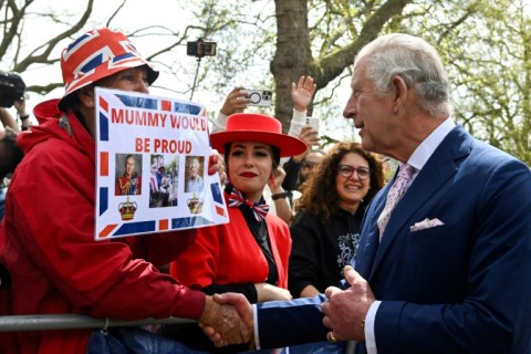 King Charles III went on a walkabout outside Buckingham Palace