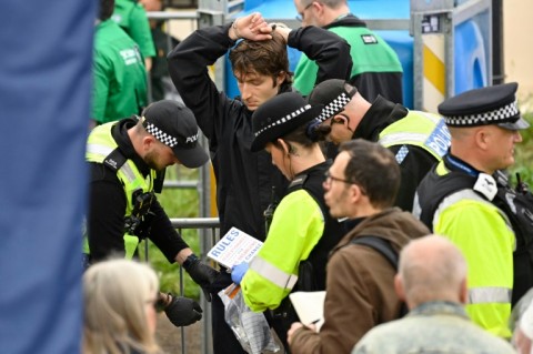 Police also detained climate activists from Just Stop Oil