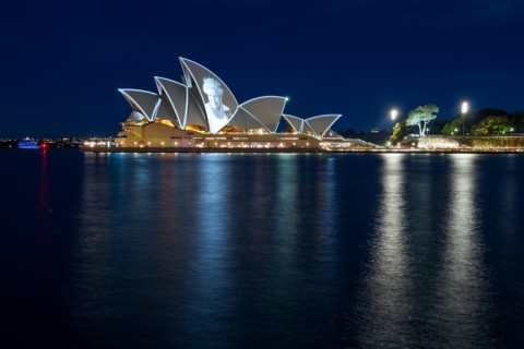 The sails of the architectural masterpiece on Sydney Harbour are illuminated in colours for important occasions, such as the death of Queen Elizabeth II in 2022