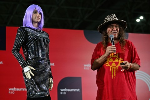 US-Brazilian researcher Ben Goertzel presents an AI-powered robot, Desdemona