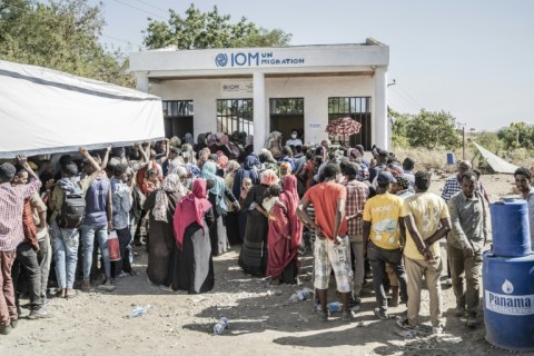 An average of 1,000 people fleeing Sudan are registered every day by the International Organization for Migration at the Ethiopian border town of Metema