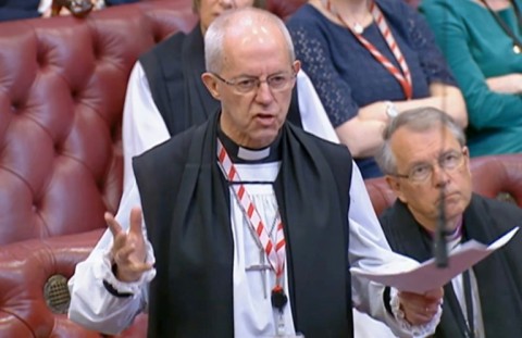 On the day he was fined, Archbishop of Canterbury Justin Welby spoke out in the House of Lords against the UK government's asylum plans