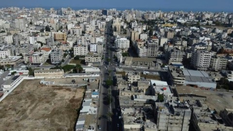 Aerial shots of Gaza City on first day of fragile ceasefire