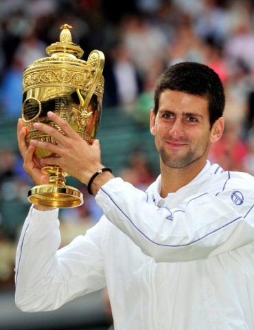 A year to remember: Novak Djokovic won three Grand Slams in 2011, including his first Wimbledon title. He finished the season with a 70-6 record