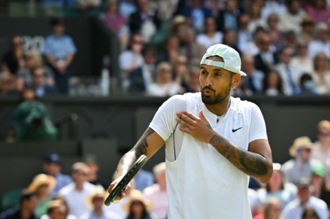 Nick Kyrgios in action at Wimbledon last year