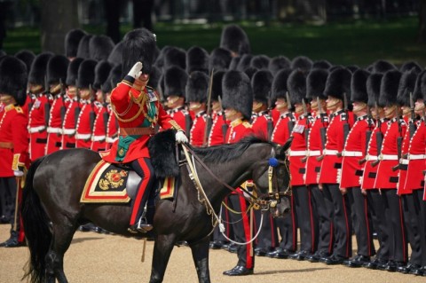 Charles took the royal salute at last year's Trooping the Colour when he was still Prince of Wales