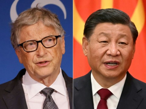 US philantropist Bill Gates (L) and China's President Xi Jinping met in Beijing on Friday, according to Chinese state media