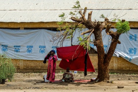 A camp for internally displaced people in al-Suwar, near the Sudanese city of Wad Madani