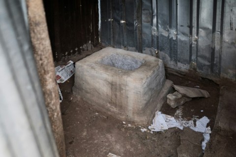 Thousands of schools in South Africa have open toilets like this -- essentially deep holes filled with human waste