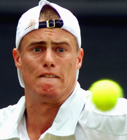 Pioneer: Lleyton Hewitt at Wimbledon in 2001