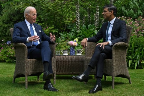 US President Joe Biden and UK Prime Minister Rishi Sunak held talks in Downing Street