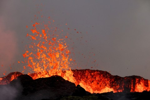 The spectacular new lava flow southwest of Reykjavik, Iceland 