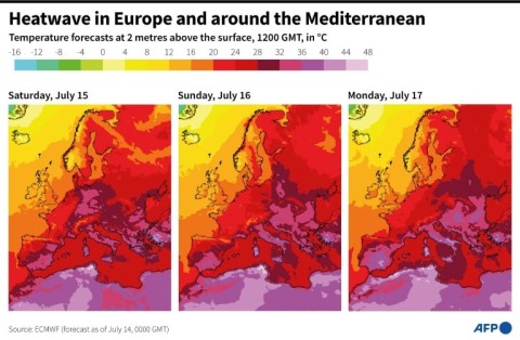 Temperatures soar in Athens as heatwave peaks in the Greek capital