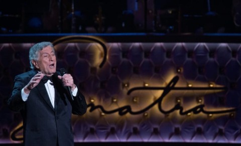 Tony Bennett was linked to Frank Sinatra from the start of his career -- here, he performed at a concert in Las Vegas in 2015, celebrating what would have been Sinatra's 100th birthday 