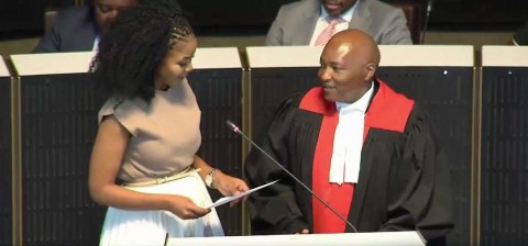 Johannesburg Council Speaker, Nobuhle Mthembubeing sworn in 