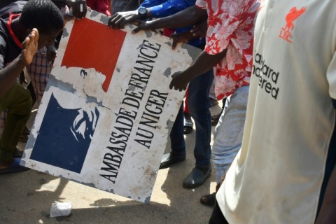 The French Embassy in Niamey was attacked in the demonstration on Sunday